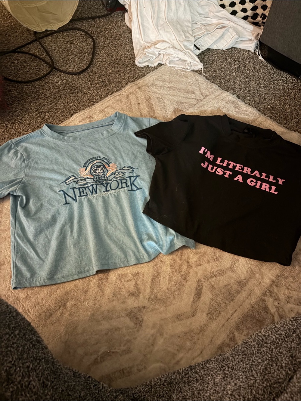 Women’s Black Crop Tee — I’m‎ Literally Just A Girl